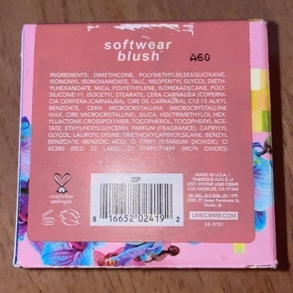 Lime Crime BUNDLE OF 2 Softwear Cream to Powder Blush Zip & Petal.JPG Soft Matte